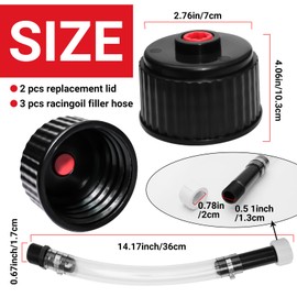 CONEHOY 5 Pieces Fuel Filler Jug Hose Racing Fuels Replacement CapLC2 fuel jug hose Gas Can Cap Racing Fuels Replacement Cap 5 Gallon Gas Jug for Fuel Container Fuel Tank Gas Jug