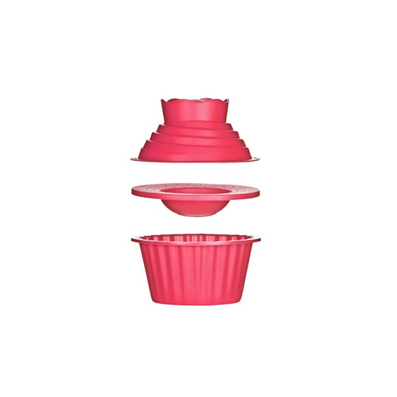 Premier Housewares 104501 Giant Cupcake Mould, 3-Pieces - Hot Pink,