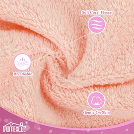 HOMEXCEL Premium Makeup Remover Cloth 24 Pack, Reusable Super Soft 7 x 7 Inch Facial Cleansing Cloths with Just Water, Highly Absorbent Microfiber Coral Velvet Face Towels Washcloths