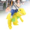 Yellow Dinosaur Inflatable Costume Half Body Model Weird Dinosaur Shape