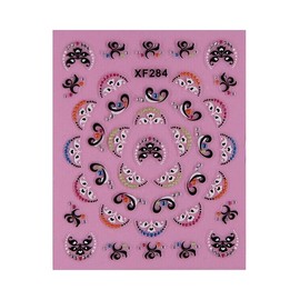 Generic Rhinestone Flowers Rose Daisy Stripes Nail Decals Stickers Xf284 Nail Wraps Art Stickers Manicure Supplies for Women for Home Nails Full Long Lasting Easy Apply and Remove