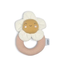 Mamas & Papas Baby/Toddler Soft Toy - Flower Ring Rattle - Grateful Garden, 75582B101, Multi