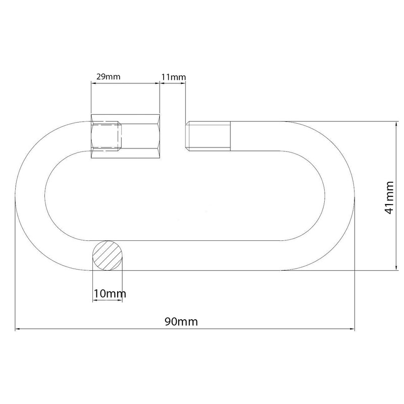 10mm Quick Link for Connecting Galvanised Steel Chain Heavy Duty