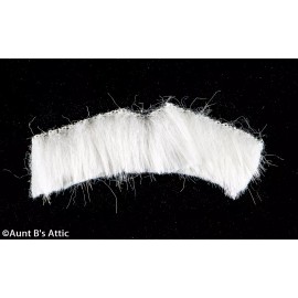 Lacey Mustache Einstein Style Wht Synthetic Faux Fur Fiber Theatrical Facial Disguise