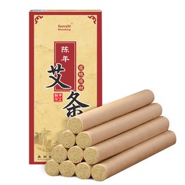 Eeorxhl Moxa Sticks for Moxibustion, Pure Mugwort Wormwood Moxa Rolls for Neck Waist Joint,艾草灸條 10pcs/Pack