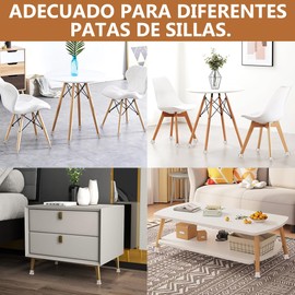 Protector Patas Sillas Tapones de Silicona Sillas24 pcs,Protectores de Piso para Patas de SillasTapas de Sillas con Fieltro con Antideslizante y Elásticapara Evitar Arañazos en el SueloReduce el Ruido