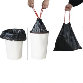 Teyyvn 3 Gallon Black Drawstring Trash Bags, 220 Counts