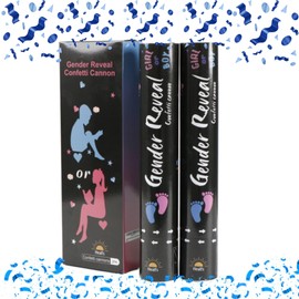 Healfs Blue Gender Reveal Poppers 2 Pack - Confetti Gender Reveal for Boy - Exciting Boy Gender Reveal Confetti Cannon - Perfect for Memorable Gender Reveal Celebrations and Parties