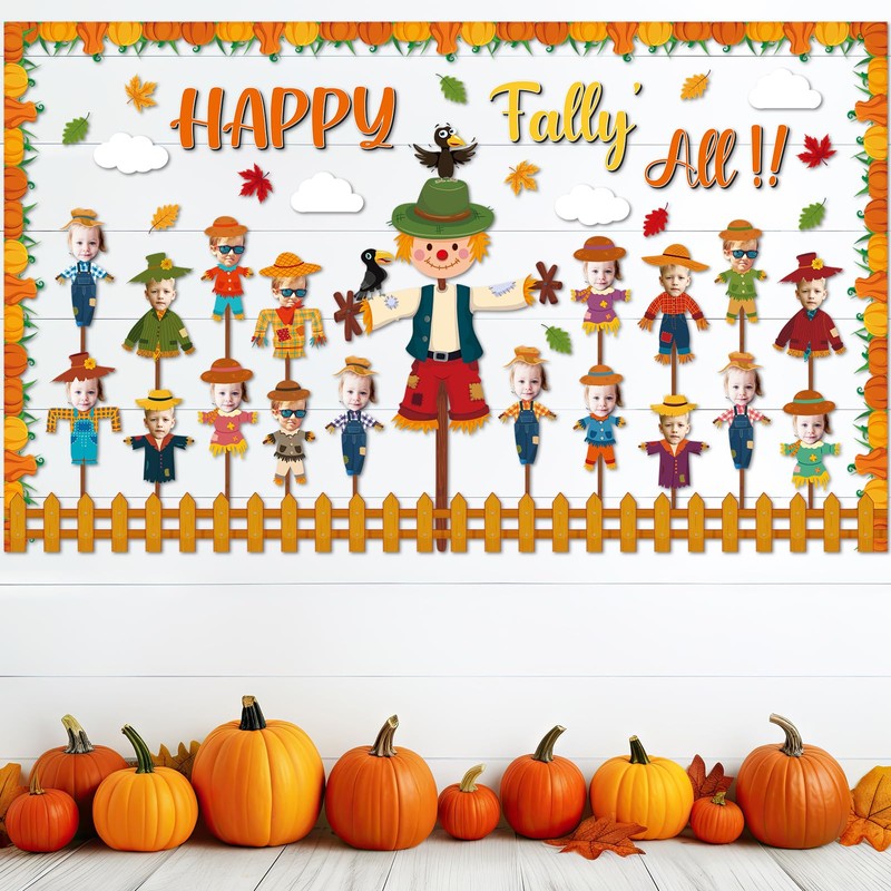 Fall Bulletin Board Decorations Set Fall Classroom Decoration Autumn Scarecrow