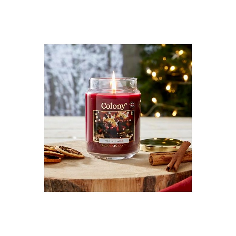 Colony Mulled Wine Large Jar, Up to 100hrs, Burgundy