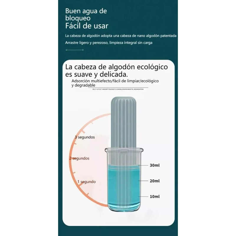 Molin Mini Mop Mopa Corta Portátil Auto Exprimible