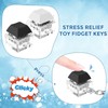 Fidget Toys Keyboard,2Pcs Fidget Keyboard Keychain Stress Relief Toys for