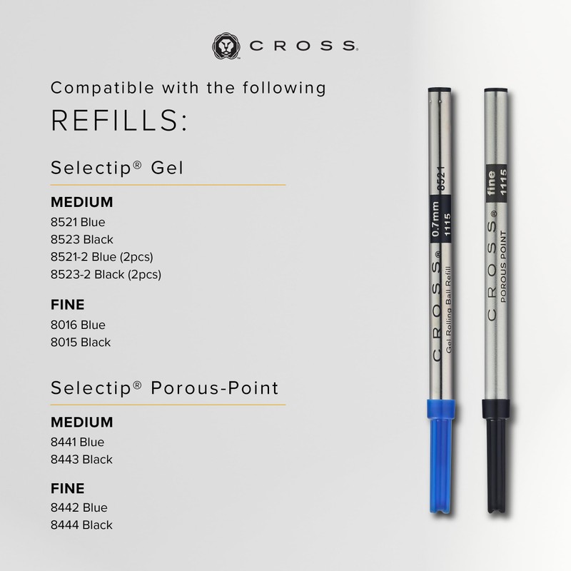 CROSS Bailey Light Rollerball Pen (Line Width F, Ink Colour: