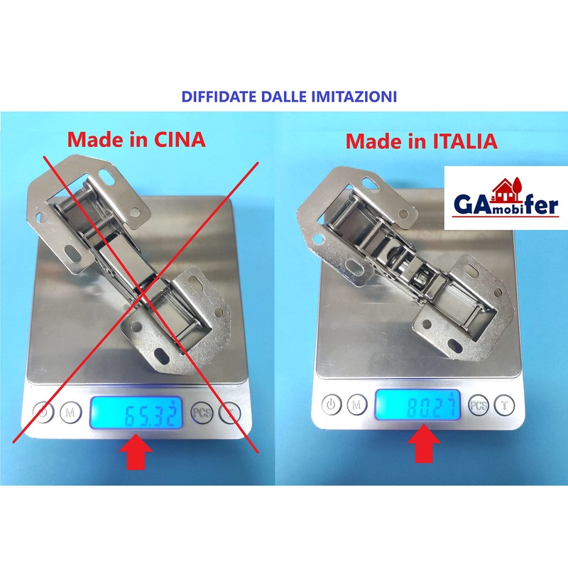 Hinges for Doors without Recessed Hole. Automatic Snap in Opening