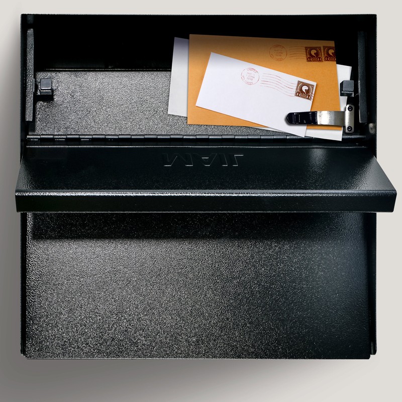 Mail Boss 7162 Metro, Black High Capacity Wall Mounted Locking