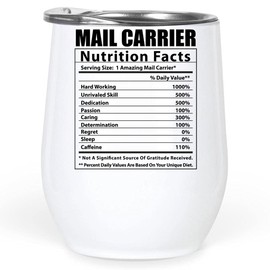 Lovesout Funny Mail Carrier Nutritional Facts Gifts Tumbler 12 Oz Christmas 2025 Ideals
