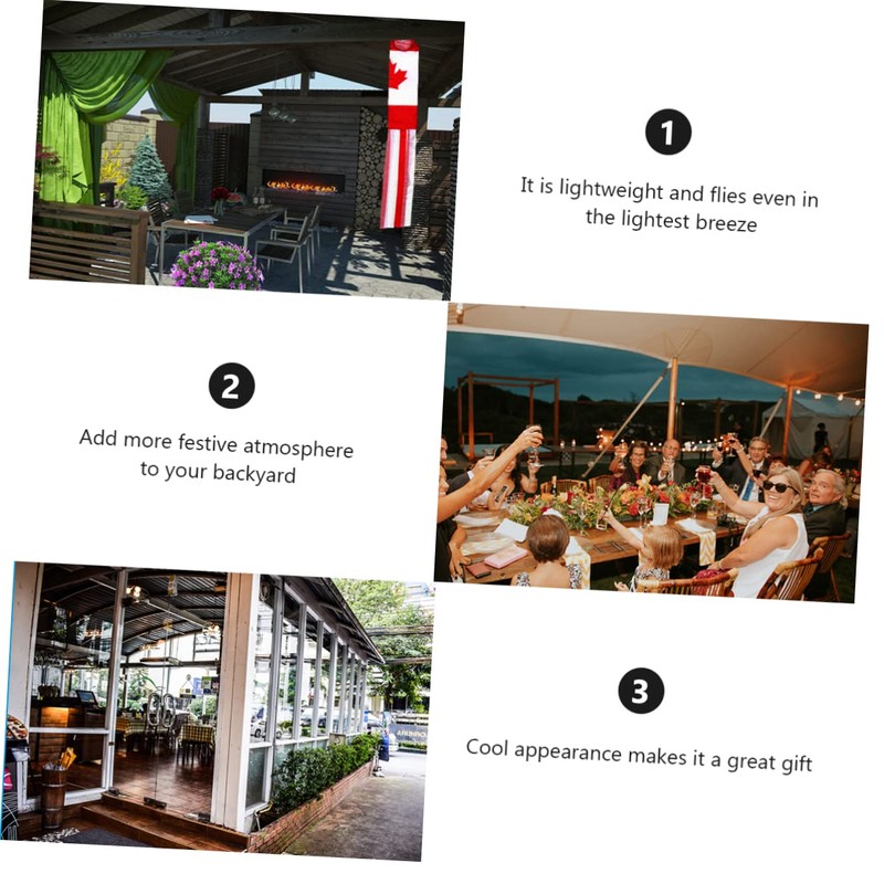 Kisangel Canada Windsock Flag Wind Outdoor Flags Hanging Windsock for