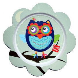 Vital Innovations Label Friends LL-FR5017 Plate Flower Shaped Owl (Boy)