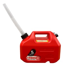 Yazawasangyo YGP5 Portable Gasoline Carry-On Can, 1.6 gal (5 L), Red, Plastic Type, UN Fire Law Compliant