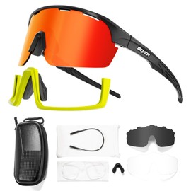 SCVCN Cycling Glasses Sunglasses Polarised MTB Glasses Cycling Glasses Sports Glasses Road Bike Cycling Running Driving Glasses Baseball Fishing Men Women