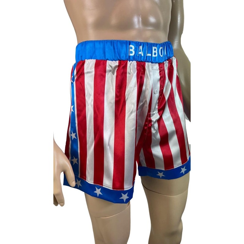 Rocky American Flag Boxing Shorts Apollo Creed Replica Short Trunks