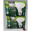 Greenlite Lot Of 2! LED 7w Dimmable Lamps WEATHERPROOF