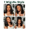 KLAIYI Yaki Straight Bob Wig Bye Bye Knots Glueless Pre
