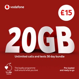 Vodafone Pay As You Go £15 SIM