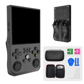 YOUNEEDFUL 2026 Upgraded R36MAX Handheld Game Console Built-in 128GB TF Card 4000mAh Battery 20000+Classic Games Linux System 4.0-inch IPS Screen (Black)