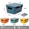 Tiawudi 12 Pack 4.5L Storage Bins with Lids, Plastic Storage