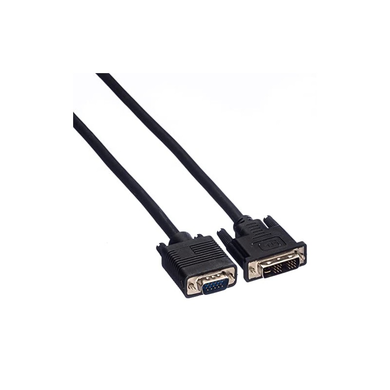 3.0M SVGA to DVI Monitor Cable, Male to Male, Black