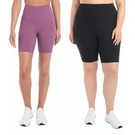 Danskin Womens 2 Pack Midweight Bike Short, Small