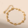 BSTGFTF Star Bracelet for Women 18k Gold Plated with Solid