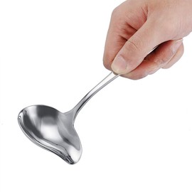 Sauce Spoon, Stainless Steel Sauce Ladle, 19 cm, Elegant Ladle with Spout and Long Handle for Soups, Sauces, Stews