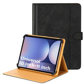 XLTTONG Universal Case for 10.1,11 inch Tablet, Holder Multi-Angle Stand Folio Cover for DOOGEE Tab A9/A9+/ U11/ for TECLAST P30/ 10-11 inch Tablet (Black)