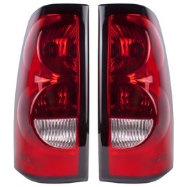 Boine Compatible With 2003 2004 2005 2006 Chevy Silverado 1500 2500 3500 Driver and Passenger Side Tail Light - Bulb and Harness Included
