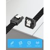 YACSEJAO 4pcs SATA III Cable 19.7 Inch 6Gbps SATA 3.0