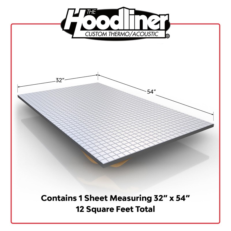 DYNAMAT 11905 Hoodliner 32" x 54" x 3/4" Thick Self-Adhesive