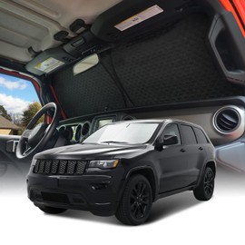 Weektic Windshield Sun Shade for 2011-2018 2019 2020 2021 2022 Jeep Grand Cherokee WK2 | 5-Layer Reflective & Heat Insulating Sunshade for Car Windshield, Silver Foldable Sun Blocker Car Accessories