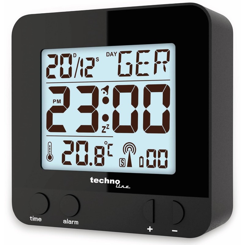 Technoline Black WT 235 Radio Alarm Clock with Touch Sensor,