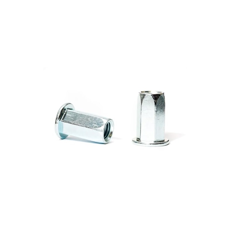 M12 x 27mm Blind Rivet Nuts Hexagon Shank Open End