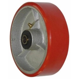 Value Collection 4" Diam x 2" Wide Polyurethane Caster Wheel: 2-3/16" Hub Length, 3/4" Axle Diam
