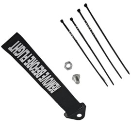 High Strength car Colored tag Towing Strap, Towing Rope Ribbon, car Decoration Towing Rope, Bumper Towing Strap (Black)