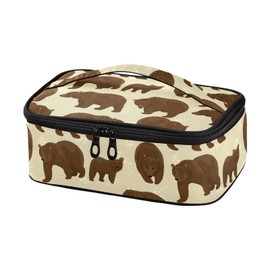 IHCVHQX Brown Bears Kids Lunch Bag for Boys Girls Insulated Lunch Box Reusable Cooler Women Men Containers Meal Prep for School Work Picnic