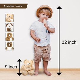 AlpacaNext Soft and Cuddly Baby Alpaca Teddy Bear - 9 inch. Premium Alpaca Stuffed Animal Handmade on Genuine Alpaka Fur. Cute Bear (9 inches, Beige)