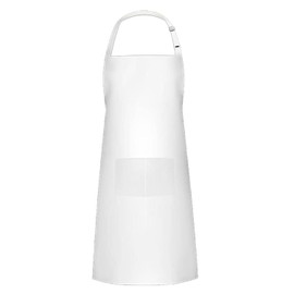 SUJIBHI 1 Pcs Kitchen Apron with 2 Large Pockets Waterdrop Resistant Apron Adjustable for Women Men Chef Cooking BBQ Baking Gardening Household Cleaning Restaurant (white)