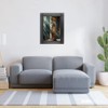 CUADRO DECORATIVO DE MADERA PILAR PARED EGIPCIA CON JEROGRÍFICOS