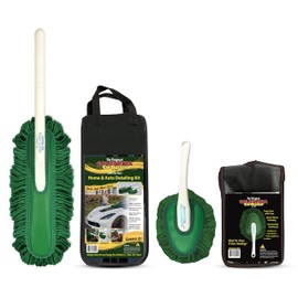 California Car Duster Detailing Combo Plastic Handle with Green Mop and Mini Duster 64445