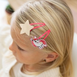 Papierdrachen Hair Accessories Set - Headband Velcro | Interchangeable Patches in Princess Design | Beautiful Creative Hair Accessories for Girls - Set 1