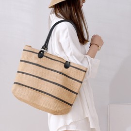 Leather Handbag Handles Bag Handle Leather Replacement Bag Hanger Bag Handle Bag Accessories Leather Handbag 62 cm / 24.4 Inches for Bag Strap Replacement Pack of 2 (Black)